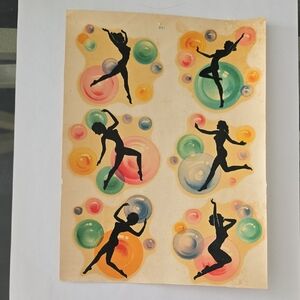 Vintage Meyercord bubble girl pinup decals #844, likely dating from the 1930s